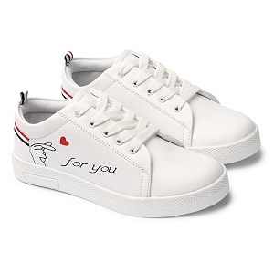 Casual Wear Hand Printed Lace-Ups Sneakers for