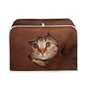 Cat 4 Slice Toaster Covers Kitchen Home Dustproof Decorative Accessories Lightweight with Top Hook Bread Maker Oven Fingerprint Cover Universal Fit