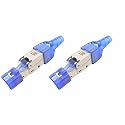 Cat 6a Shielded RJ45 Connectors 2-Pack