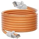 Cat 7 Ethernet Cable 50ft, Long High Speed Cat7 SFTP Triple Shielded Ethernet Cable, Outdoor &amp; Indoor, 10Gbps 600MHz, Waterproof / UV Resistant, Direct Burial, Network, Internet, LAN, RJ45 for Router