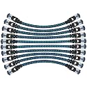 Cat 8 Ethernet Patch Cable 1 ft, 10-Pack, Nylon‑Braided RJ45 Cable