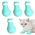 Cat Booties 4 Pcs Silicone Anti-Scratch Paw Protectors for Grooming Bathing