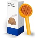 Cat Brush, Gentle Self Cleaning Pet Brush with Release Button for Cats and Dogs, Easy to Remove Loose Hair Daily Grooming Tool During Shedding Season