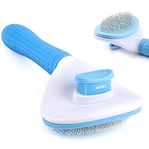 puptily cat brush self cleaning slicker brush with release button dog shedding brush for grooming cat comb pet massage tool suitable for long or short pet hair cleaner removes tangles amp loose fur