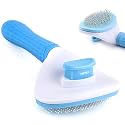 PUPTILY Cat Brush Self Cleaning Slicker Brush with Release Button, Dog Shedding Brush for Grooming, Cat Comb Pet Massage Tool Suitable for Long or Short Pet Hair Cleaner, Removes Tangles & Loose Fur