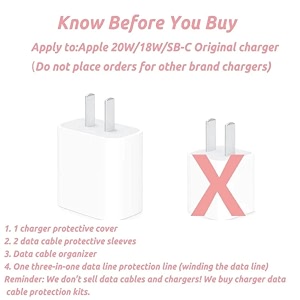 for 18-20w silicone bow charger case cover with 360-degree full protection new edition stylish charger cover charger for iphone for 18-20w usb-c power adapter yellow