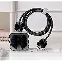 for 18-20W Silicone Bow Charger Case Cover with 360-degree Full Protection New Edition Stylish Charger Cover Charger for iPhone for 18-20W USB-C Power Adapter (Black)