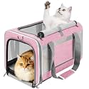 GAPZER Large Cat Carrier Soft, Collapsible Travel Pet Carry Bag, Small Dogs