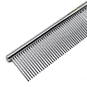 Cat Combs with Rounded Teeth, Removing Tangles and Knots, Quality Chrome Plated Thinner Round Spine Comb, Great Hand Feel and is NOT Easy to Rust, Exquisite and easy to carry