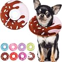 Cat Cone Collar Soft, Cute Cat Donut Collar After Surgery, Adjustable Kitten Recovery Cones to Stop Licking, Lightweight Neck Elizabethan Collars for Cats Kittens (Chocolate, Large)