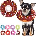 Cat Cone Collar Soft, Cute Cat Donut Collar After Surgery, Adjustable Kitten Recovery Cones to Stop Licking, Lightweight Neck Elizabethan Collars for Cats Kittens (Brown, Large)