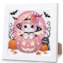 Cat Diamond Art Painting Kits for Kids with Frame Ages 4-8-12 (7x7 inch)