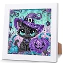 Cat Diamond Art Painting Kits for Kids with Frame Ages 4-8-12 (7x7 inch)