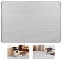 Cat Food Mat Extra Large Silicone Pet Bowl Mat 40''x28'', Light Grey