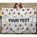 Cat Kids Throw Blanket - Custom Personalized Fleece with Name, 30x40 in