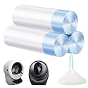 Cat Litter Bags 60 Count,26.37"x15.74" Drawstring Close Litter Box Liners for Automatic Litter Box,Thick Cat Poop Bags,Easy to Clean,Heavy Duty Robot Bag for Self-Cleaning Box