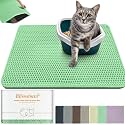 Cat Litter Mat 31"x24",Double Layer EVA Litterbox Mat Green