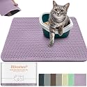 Cat Litter Mat 35"x24",Double Layer EVA Litterbox Mat Purple