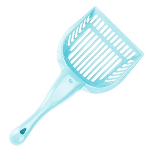cat litter scoop with reinforced comfort handle by weebo pets turquoise