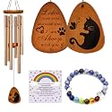 Cat Memorial Gifts - Cat Memorial Wind Chimes, Loss of Cat Sympathy Gift,Pet Sympathy Gifts for Cats, Remembrance Gifts for Loss of Cat 28 inches