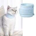 Cat Neck Brace Cover - Breathable Elizabethan Collar for Post-Surgery Recovery Anti-Lick Wound Adjustable Protective Cervical Cone for Small Medium Large Dogs Cats (Neck Girth 14.2-17.7" Depth5.5