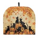 Cat Pumpkin Maples Insulated Teapot Cozy for English Tea Sets Reusable Teapot Cozies Kettle Cover Fit 1 to 6 Cup for Home Kitchen Tea Party Restaurant Table Thanksgiving Decor