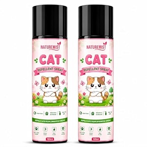 cat repellent spray cat pee amp poop deterrent for outdoor use  protect home gates yards boundaries amp vehicles from cat urine feces amp scratches 100ml x 2