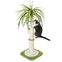 42" Tall Palm Tree Cat Scratching Post - Heavy Duty Coconut Cat Scratcher for Large Cats, Cute Green Sisal Rope Vertical Scratching Pole with Dangling Ball, Stable & Decorative Furniture (106cm)