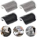 Cat Self Groomer Arch 4PCS Self Cleaning Slicker Brush Upgraded Cat Brushes Wall Corner for Shedding Grooming, Softer Massager Comb Interactive Toy for Short Long Haired Cats Fur Pets Dog Kitten Puppy