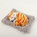 Cat Toys - Stripped Orange 18 x 14 cm Stuff Toy, Car Dashboard Accessories Toys, Activated Charcoal Car Air Purifier, Toy Car Dashboard Accessories for Dashboard