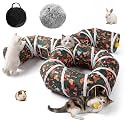Cat Tunnel for Indoor Entertainment,Tear-Resistant Cat Play Tube with Play Ball, Collapsible Pet Tube with Interactive Peephole, Ideal for Kittens Puppies Rabbits (Octopus-Shaped with mat)