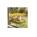 Cat Window Perch,Soft Cushion with Five Powerful Suction Cups,Green