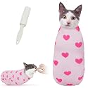 Cat Wrap for Cutting Nails, Self-Adhesive for Grooming, Anti-Scratch Cat Swaddle Wrap for Medicine, Nail Clipping, Teeth Brushing, Ear Cleaning