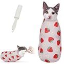 Cat Wrap for Cutting Nails, Self-Adhesive for Grooming, Anti-Scratch Cat Swaddle Wrap for Medicine, Nail Clipping, Teeth Brushing, Ear Cleaning