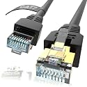 Cat7 Ethernet Cable 150ft, Cat7 3Ft 15Ft 25Ft 50Ft 100Ft 125Ft 150Ft 175Ft 200Ft 225Ft 300Ft 330Ft 400Ft Buried-able Network Cord 10 Gigabit 600MHz (SFTP) RJ45 LAN for Router, Gaming