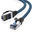 Cat8 Ethernet Cable 10 ft 1-Pack, High Speed 40Gbps 2000MHz Internet Cable Braided Shielded S/FTP LAN Network Cable RJ45 Connector Compatible with Router, Modem, Laptop, PC, Gaming