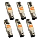 Cat8 Toolless RJ45 Shielded Connector 6-Pack for Cat7 Cat6a Cable