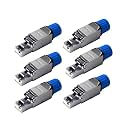 Cat8 Toolless Shielded RJ45 Connectors 6-Pack