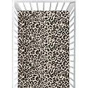CaTaKu Baby Crib Sheets Brown Leopard Animal Print Mini Crib Sheets Fitted for Girls Boys,Neutral Soft Toddler Mattress Bed Sheets for Crib,28"x 52"