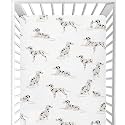 CaTaKu Baby Crib Sheets Cartoon Cute Dalmatians Dogs Mini Crib Sheets Fitted for Girls Boys,Neutral Soft Toddler Mattress Bed Sheets for Crib,27"x 39"