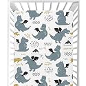 CaTaKu Crib Sheets for Girls Boys Cute Dragons Baby Sheets for Crib,Neutral Toddler Mini Crib Mattress Sheets Fitted for Nursery Bed 27""x 39"", 329768031p821c876s1913