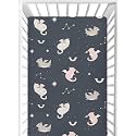 CaTaKu Cute Dragon Space Crib Sheets for Girls Boys,Baby Crib Fitted Sheets for Mini Crib and Toddler Mattress, Soft Baby Nursery Bed Sheets Neutral 28"x 52"