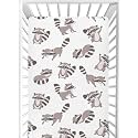 CaTaKu Cute Small Raccoon Fitted Crib Sheets for Boys Girls Cute Small Raccoon Baby Sheets for Mini Crib, Soft Toddler Bed Mattresses Sheet for Baby, 28"x 52"