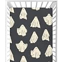 CaTaKu Ghosts Cute Spooky Crib Sheets for Baby Girls Boys,Neutral Mini Crib Mattress Sheets Fitted, Baby Nursery Bed Sheet for Crib Toddler Mattress 27"x 39"