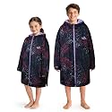 Catalonia Kids Waterproof Swim Parka with Hood, Sherpa-Lined Changing Robe