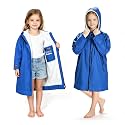 Catalonia Kids Waterproof Swim Parka with Hood, Sherpa-Lined Changing Robe