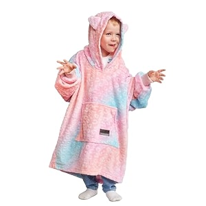 catalonia oversized blanket hoodie sweatshirt fleece pullover with large front pocket for adults men women cat rainbow 4-12 years