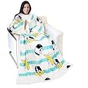 Catalonia Sherpa Wearable Blanket with Sleeves and Pocket for Adults