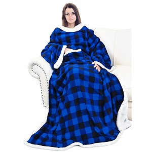 Catalonia Sherpa Wearable Blanket with Sleeves and