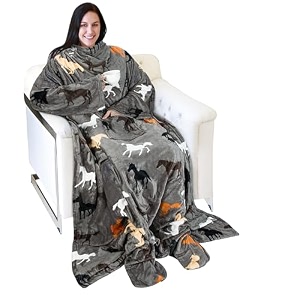 catalonia wearable blanket with sleeves amp foot pocket for adults